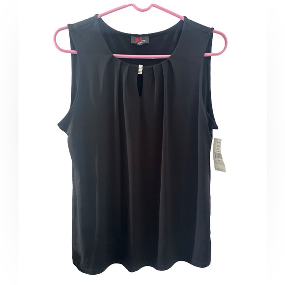 NWT JM Studio By John Meyer Basic Black Tank Top Blouse Women’s Size Large - Picture 1 of 10